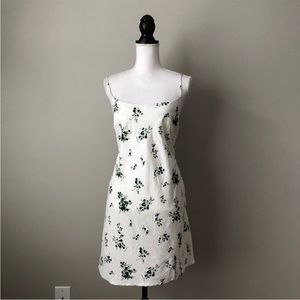 ASOS Design | White Floral Linen Dress Size 8